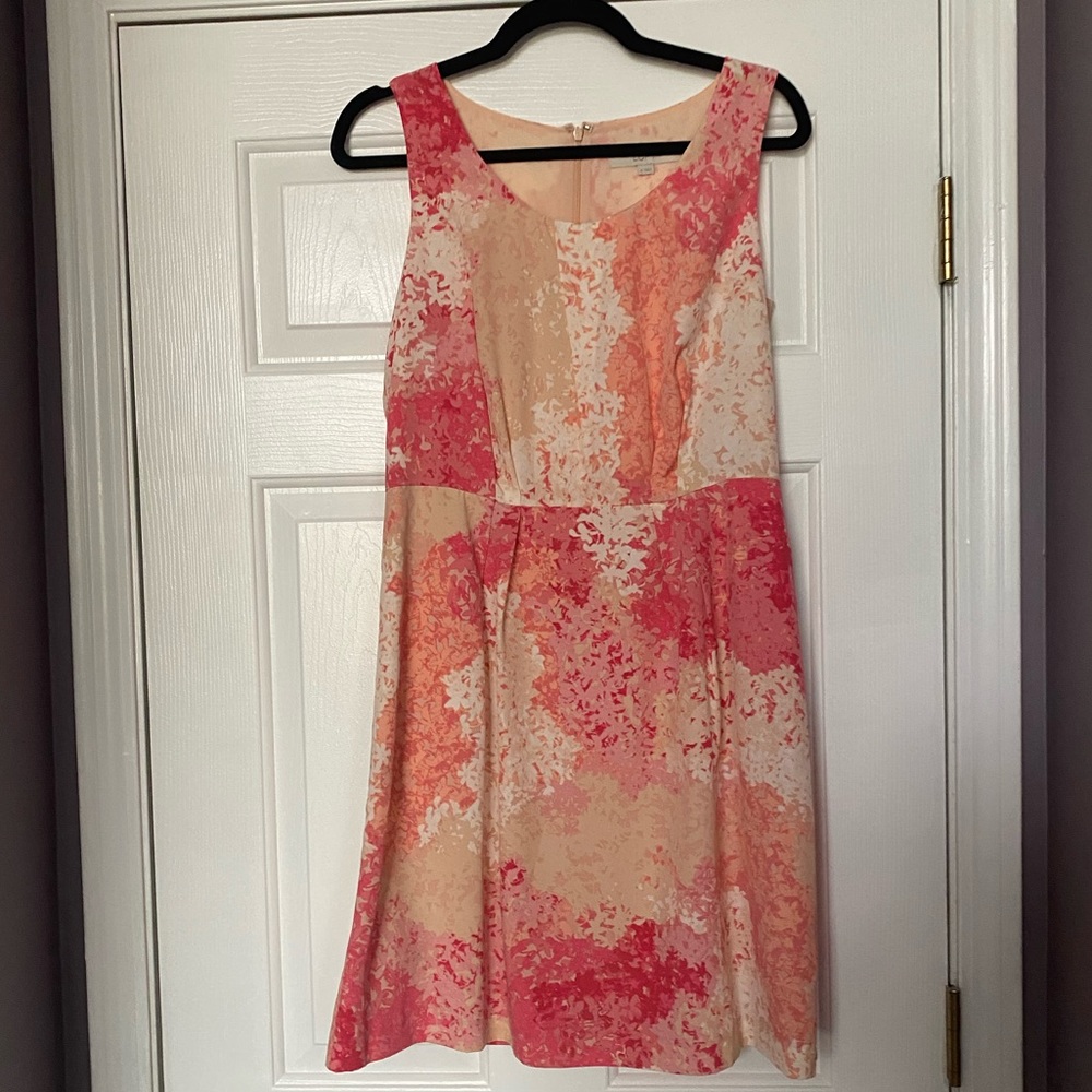 Ann Taylor Loft bright floral dress with pockets